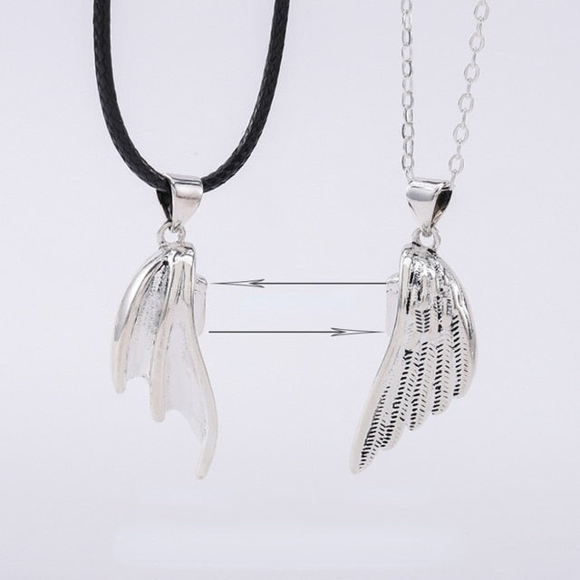 Angel Devil Wings Pair Lovers Necklace